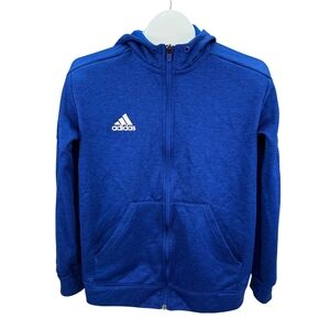 adidas Royal Blue Full-Zip Hoodie with Hood and Pockets